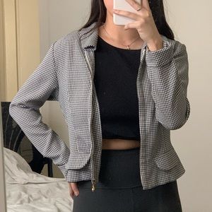 Vintage Black/White Gingham Jacket